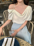 Fongt Xixi 13 Line 2025 Spring New Pearl Pure Color Loose Shirt Long-Sleeved Top Women 89325