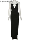 Sexy Slip Slit Bodycon Maxi Dress for