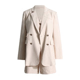 Fongt Autumn Fashion New Temperament Commuting Style Design Casual Suit Broad Leg Pants Three-Piece Set Of Women's Clothing
