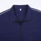 90s Contrast Piping Zip Up Jacket-Outfit