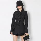 White Slim Shirt For Women Lapel Long Sleeve Patchwork Irregular Solid Button Through Blouse Female Fashion