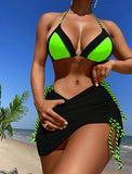 Fongt New 2024 Three-Piece Patchwork Bikini Women's