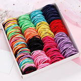 New Girls Candy Colors Nylon Basic Elastic Hair Bands Kids Rubber Bands Headband Scrunchie Fashion Hair