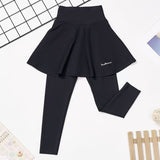 Fongt Pocket Fake Two Yoga Pants Large-Size High-Rise Sunscreen Skirts Thin Sports Wear Outside The Bottom