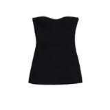 Fongt Throttling Knitted Vest 2025 Spring Sexy Shoulder High Bullet-Tendered Women's Top