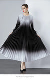 Fongt New Women's Dress Dress Oversized Dress Print 100 Folds T-Shirt With T-Shirt Holiday Casual Dress