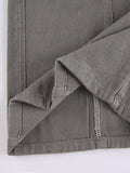 Washed Pocket Patched Cargo Jeans-Outfit