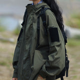 Fongt Spring And Autumn Winter Overalls Hooded Function Trend Brand Thin Coat Jacket Loose-Outfit