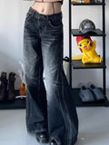 Retro Washed Distressed Boyfriend Jeans-Outfit