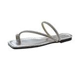 Fongt Feng Shui Diamond Cool Slippers Women Wear 2024 Summer New Soft Bottom Head With Skirt Students Beach