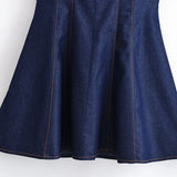 Fongt Homemade New Women's Classic Bony Denim Suspension Dress 6929086