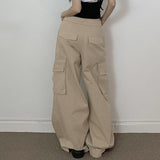 Fold Over Ruched Black Cargo Pants-Outfit