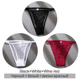 3PCS/Set Perspective Women's Panties Sexy Women Low-Waist Underpant Female G-String Underwear Lingerie