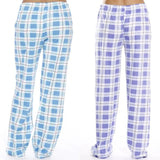 Classic Plaid Home Casual Trousers Loose