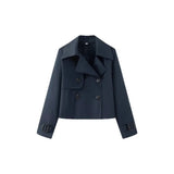 Fongt Women's 2025 New Double-Dbutled Short Wind Coat