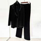 Fongt New Star Fashion Scarf Hot Loose Suit Suit Trousers Set Two Sets