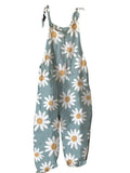 Summer Slub Linen Vintage Print Wide
