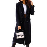 Fongt Women's Clothing In The Autumn And Winter Of 2025 Simple Double-Rowed Long-Sleeved Collar Button
