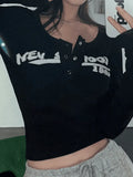 Y2K Long Sleeve Ribbed Knit Crop Top-Outfit