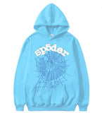 Fongt Fashion Trend Foam Sp5der Spider Web Print Loose Hoodie Couple Hoodie Hoodie