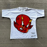 Kd Is Little Devil Graffiti Hip-Hop Printed Street Short-Sleeved T-Shirt Men And Women Retro Loose In Summer-Outfit
