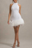 Fongt Women's New Sexy Sleeveless Body Shiny Plush Dress Dress Dress Glie 8105