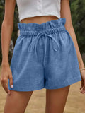 Fongt Casual Comfortable Shorts Women 2025 Summer New European Version Of High-Rise Belt Loose Broad Leg Pants Women