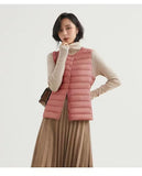 Autumn And Winter New Light Style Women's Down Jacket Vest Casual Without Collar Fashion Sleeveless Down Vest Coat-Outfit