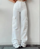 Street Style Straight Leg Cargo Pants-Outfit