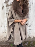Fongt New Women's Autumn And Winter Loose Long Sleeve Big Collar Collar Coat