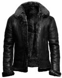 Fongt Leather Men's Coat With Thick Hair Long Jacket Velvet