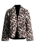 Fongt Woman 2025 Spring New Fashion Temperament Personality Street Clip Loose Leopard-Print