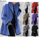 Women's Down Jacket Autumn Winter Women Wool Coat Trench Jacket Ladies Warm Slim Long Overcoat Fashion Loose Jacket