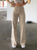 High Waisted Solid Flare Jeans-Outfit