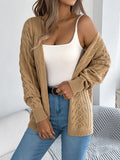 Fongt Early Autumn Casual Hollow Lantern Long-Sleeved Sleeve Sweater Long Coat Women's Clothing