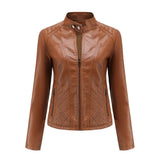 Leather Jackets And Coats Spring Autumn Long Sleeve Fashion Basic Motorcycle Jackets Female Streetwear Casual