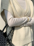 2022 New Sleeveless Vest Waistcoat Vintage Oversized Winter Spring Women Sweaters Pullovers Knitwear Tops