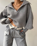 Fongt 2025 Explosion Lazy Loose Lantern Sleeves Lead Lady Short Sweater