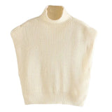 New Women Knit Sweater Vest Wide Shoulder Sweater Women Pullover High Street Warm Knitted Tank