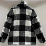 Fongt Women's Plush Coat With Long-Sleeved Winter Fashion Casual Coat Size