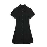 Spring Shirt Style Lapel Mini Dress 2674870-Outfit