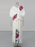 Fongt Elegant Tea Break Dress 2025 Autumn And Winter New High-End Printing Rose Flower Dress Dress Dress