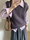 Fongt White Purple Long-Sleeved Shirt Women's Small Autumn New French-Ripen Casual Shirt Folded
