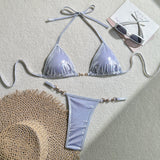 2024 New Sexy Bright Pearl T-Dip Bikini Swimsuit