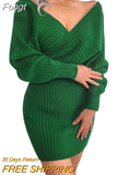 Women Knitted Dress Fall Winter 2023 Chic Elegant Vintage Luxury Designer Sexy Bodycon Long Sleeve Clothes Evening Party