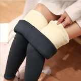 And Winter Cashmere Leggings, Leather Standard Trousers, Warm, Solid Color, Velvet, Thickened Trousers, Tights.-Outfit