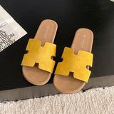 Fongt The Summer Of 2025, The Summer Flat-Bottomed Trendy Drag Wears The Retro Sentence Round 100 With Skirts, The Two Uncle Slippers