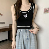 Sexy Sweet Embroidered Ice Vest Women Summer New Exterior Design Slings Tidly Sleeveless