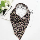Hair Scarf Scrunchies Vintage Triangle Bandanas Hairband Headband Without Clips Elastic Hair Bands Headwrap