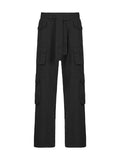 Washed Pocket Patched Cargo Jeans-Outfit